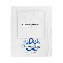 Load image into Gallery viewer, Plush Blanket | Our Story &amp; Custom Name/Date
