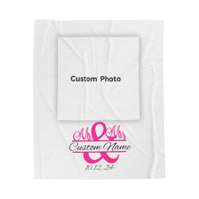 Load image into Gallery viewer, Plush Blanket | Our Story &amp; Custom Name/Date
