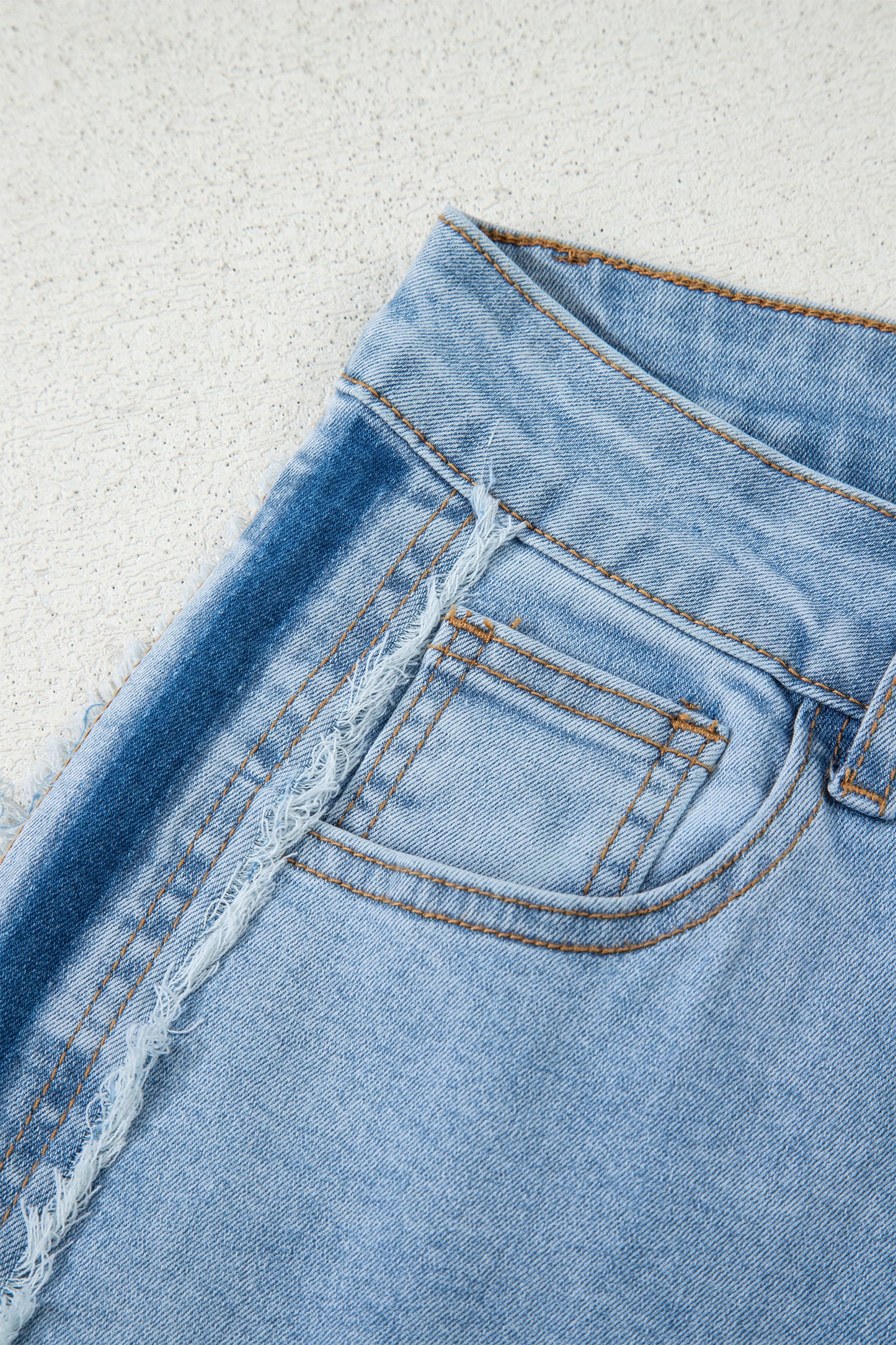 Stripe Frayed Side Panel Jeans