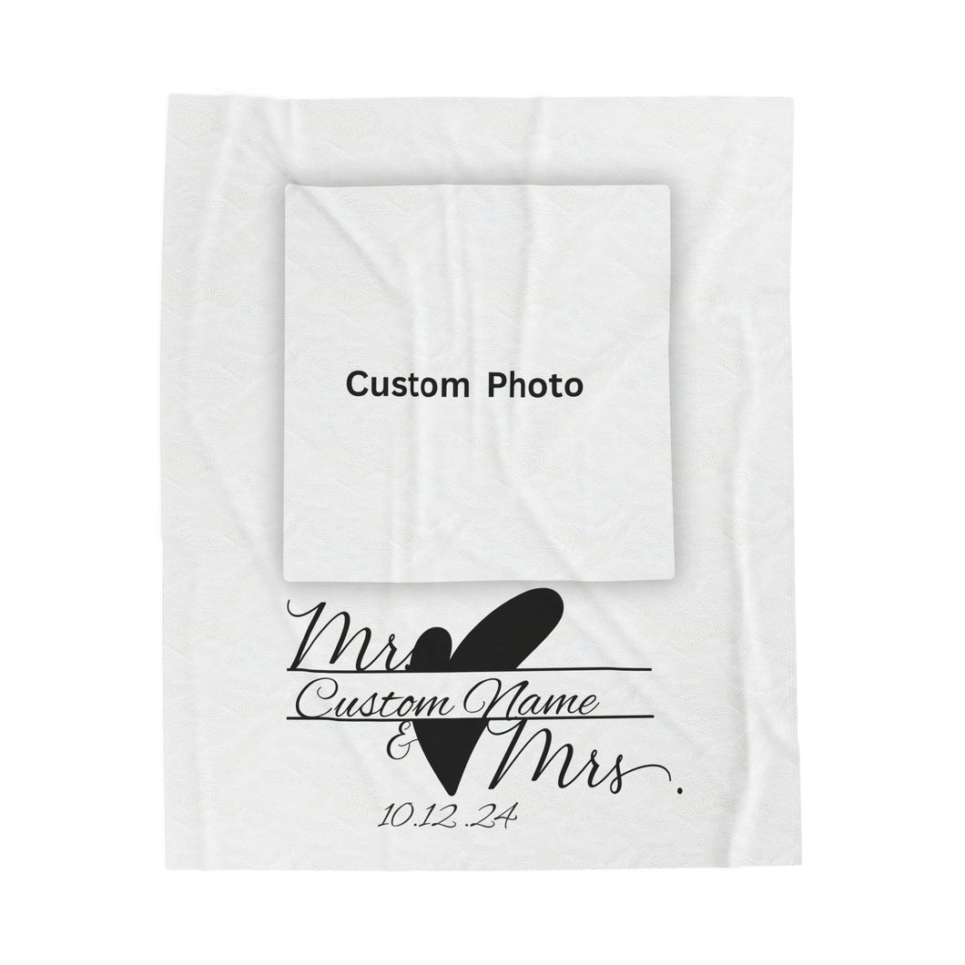 Plush Blanket | Love Is In The Air Custom Name/Date