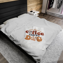 Load image into Gallery viewer, Plush Blanket | All I Need Is Coffee And My Dog
