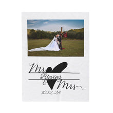 Load image into Gallery viewer, Plush Blanket | Love Is In The Air Custom Name/Date
