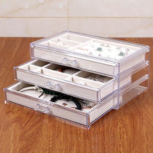 Load image into Gallery viewer, Acrylic Three-layer Drawer Jewelry Storage Display Box
