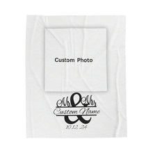 Load image into Gallery viewer, Plush Blanket | Our Story &amp; Custom Name/Date
