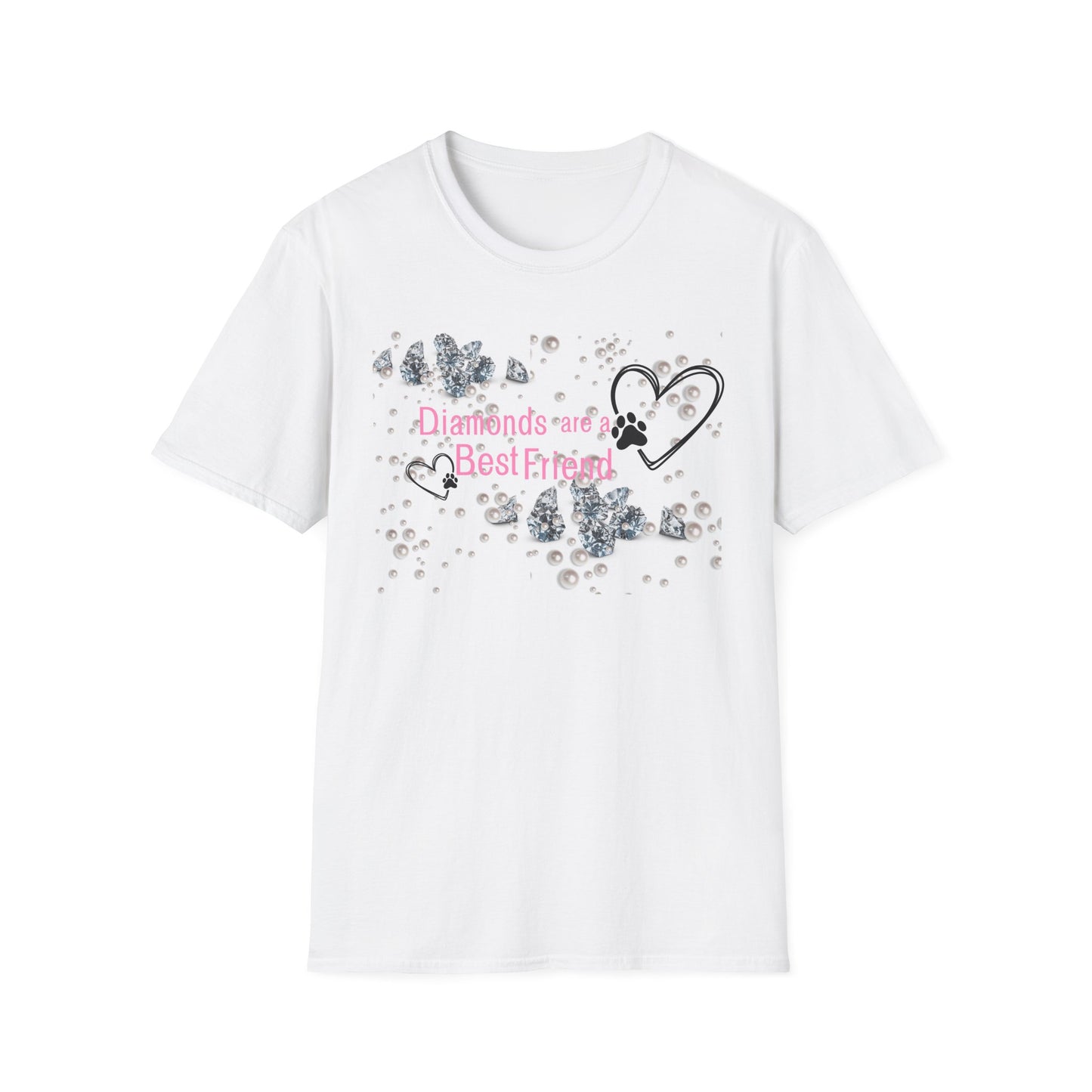 Softstyle T-Shirt | Diamonds Are A Paw Best Friend