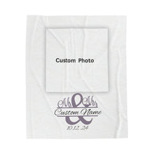 Load image into Gallery viewer, Plush Blanket | Our Story &amp; Custom Name/Date
