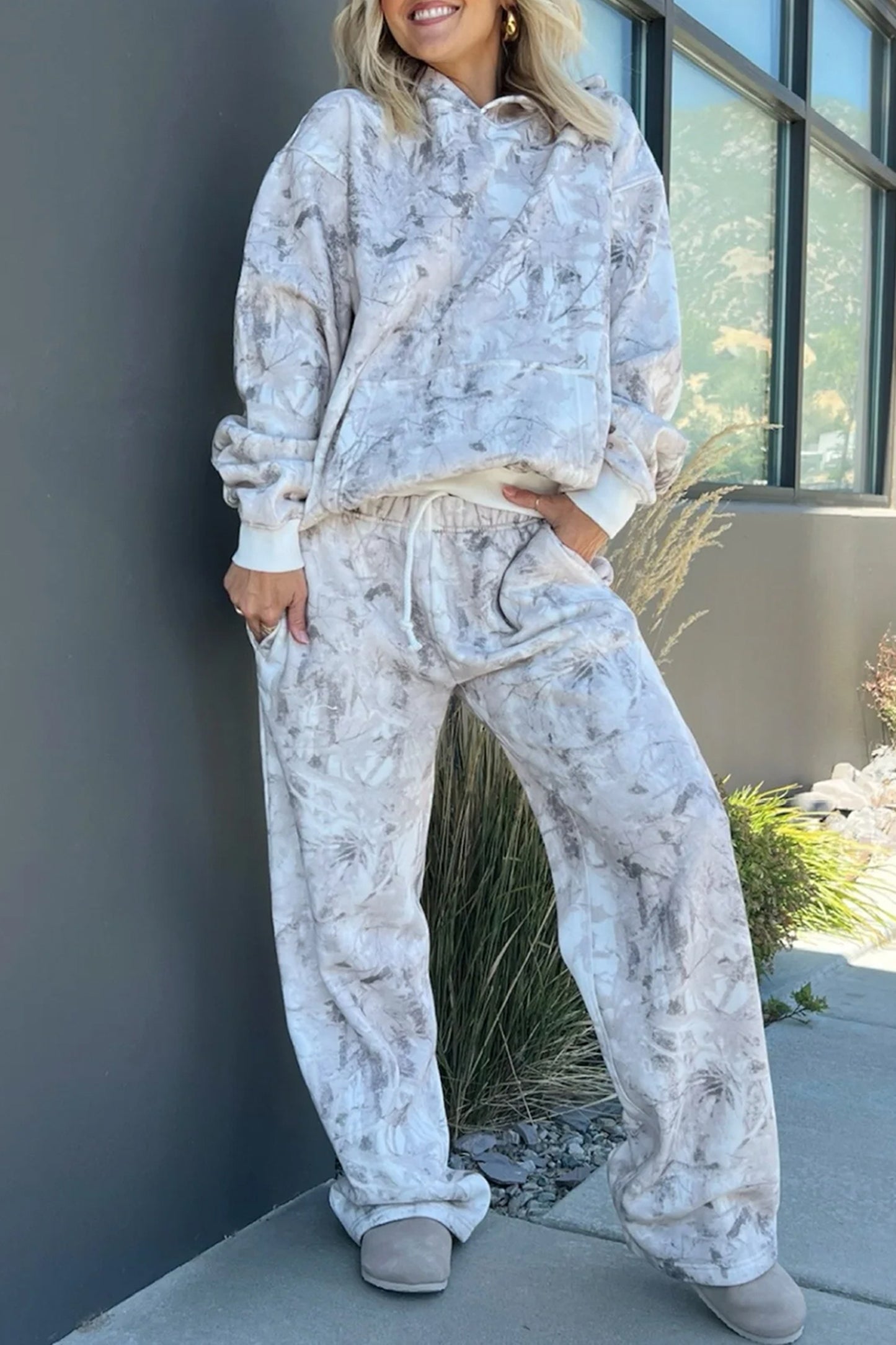 Woodland Camo Classic Hoodie and Sweatpants Set