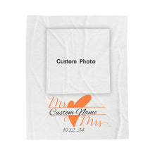 Load image into Gallery viewer, Plush Blanket | Love Is In The Air Custom Name/Date
