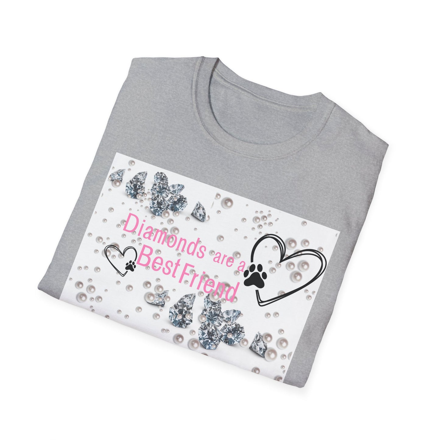 Softstyle T-Shirt | Diamonds Are A Paw Best Friend