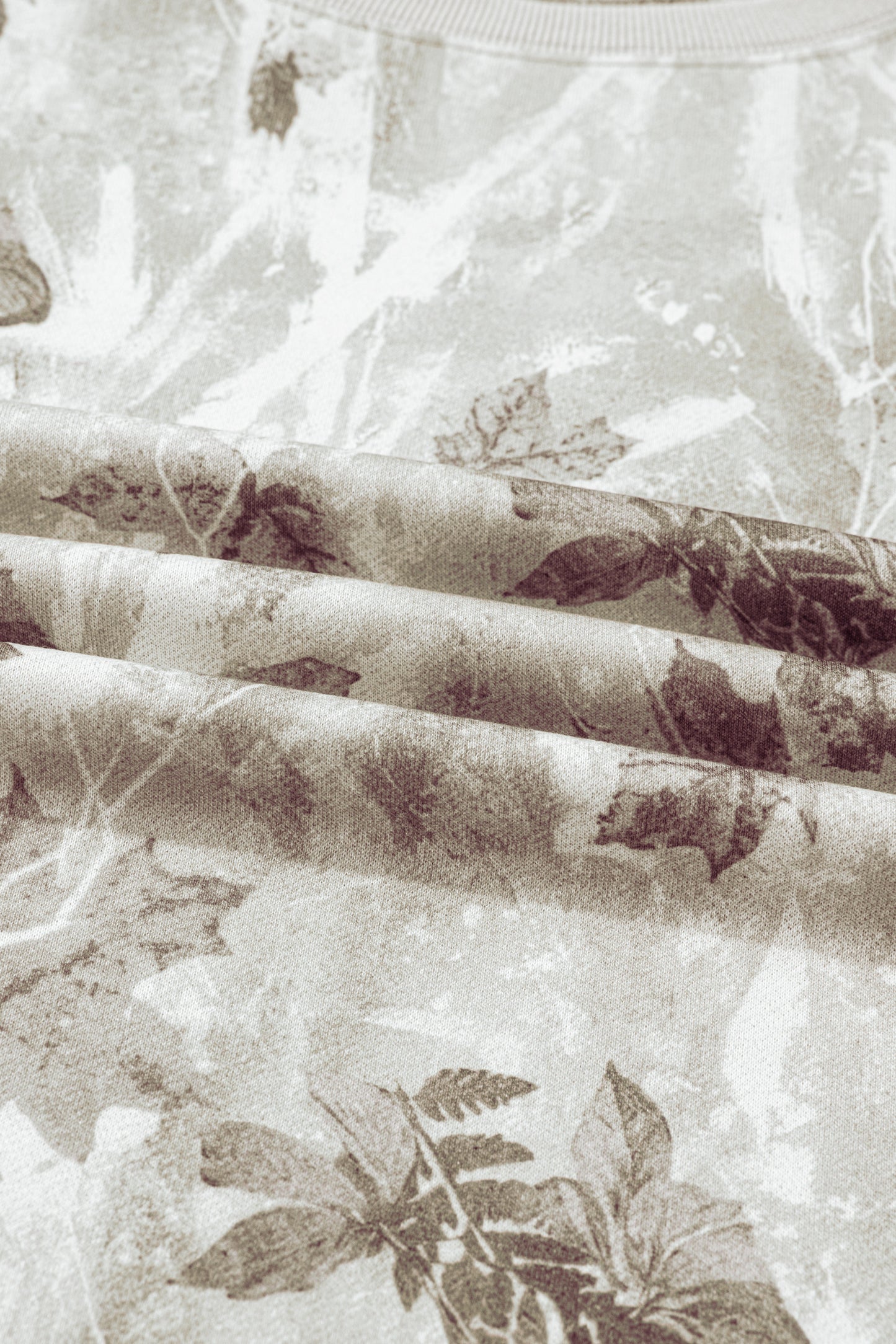 Leafy Camo Print  Baggy Sweatshirt