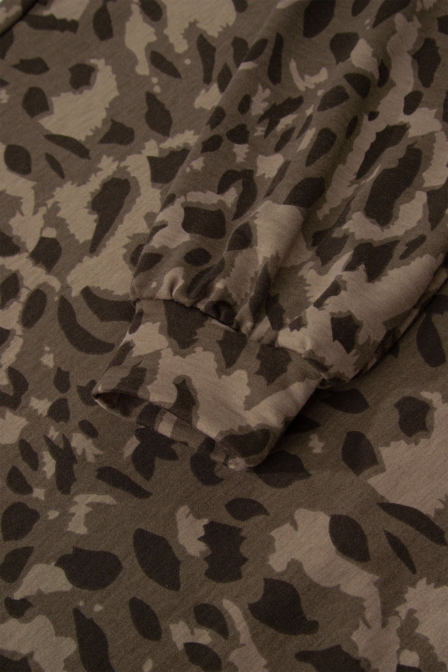 Leopard Print Pullover Drawstring Loose Pant Set