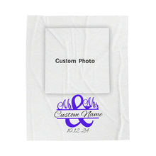 Load image into Gallery viewer, Plush Blanket | Our Story &amp; Custom Name/Date
