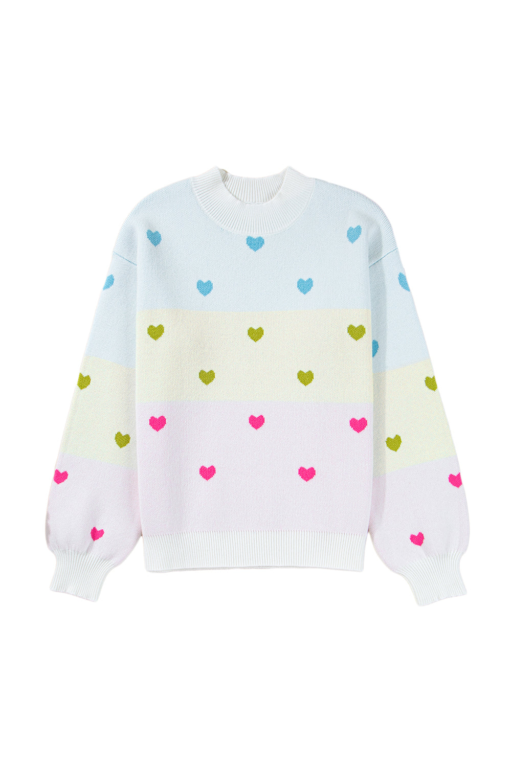 Multicolor Heart Sweater