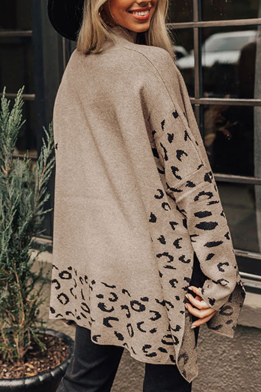Leopard Mock Sweater