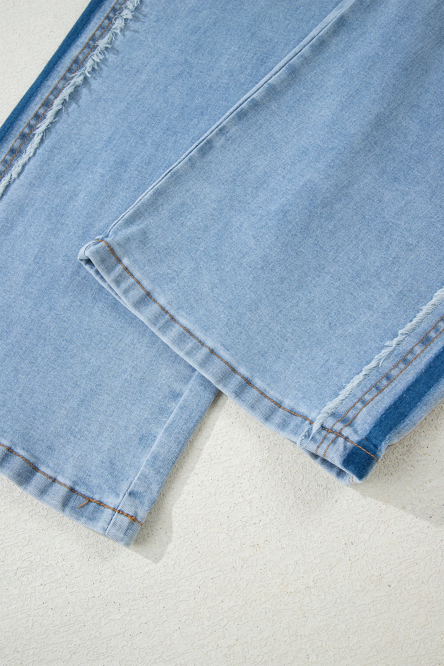 Stripe Frayed Side Panel Jeans