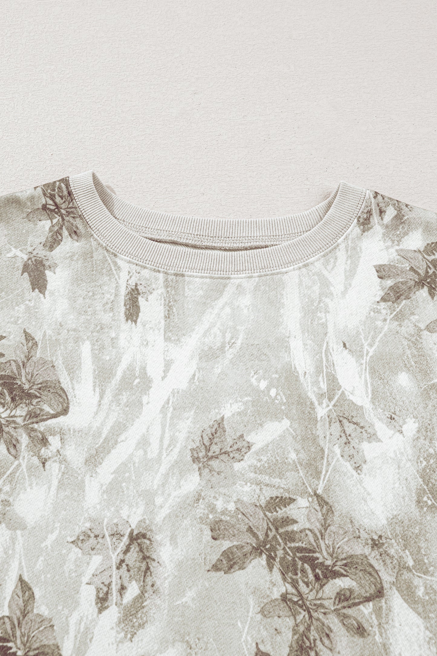 Leafy Camo Print  Baggy Sweatshirt