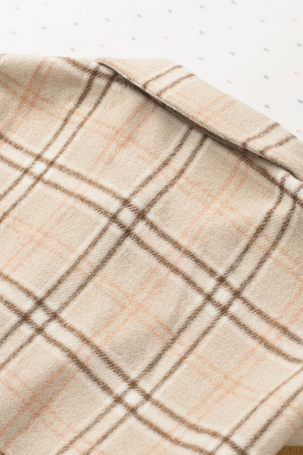 Plaid Patchwork Shirt Jacket with Pocket