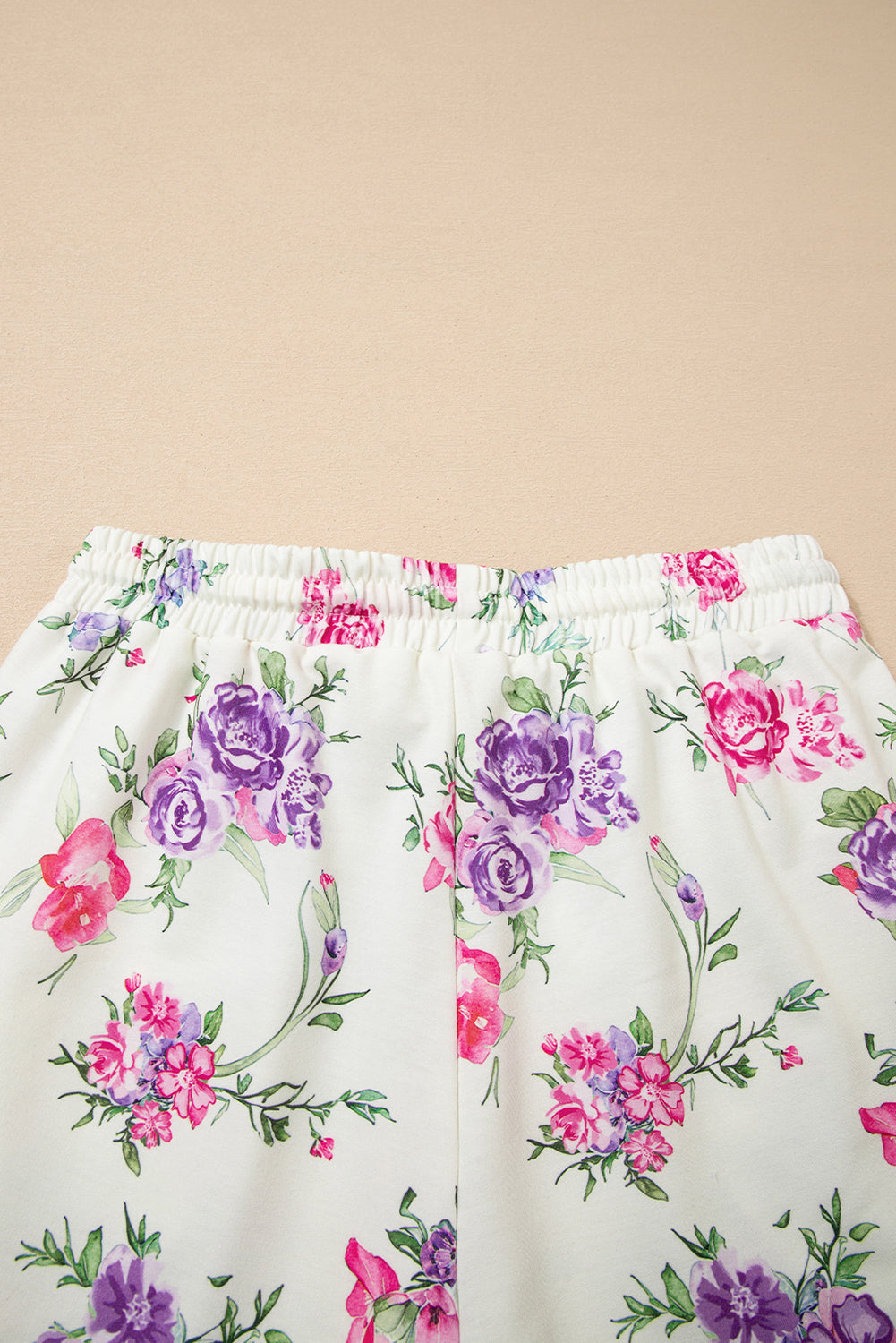 Floral Print Pullover Drawstring Lounge Pants Set
