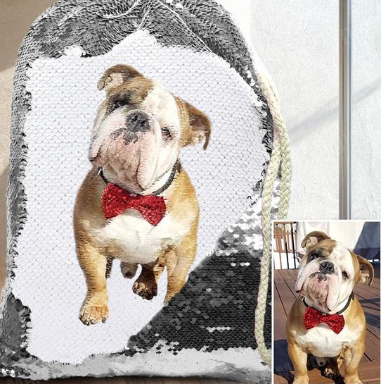 Pet Photo Sequin Backpack