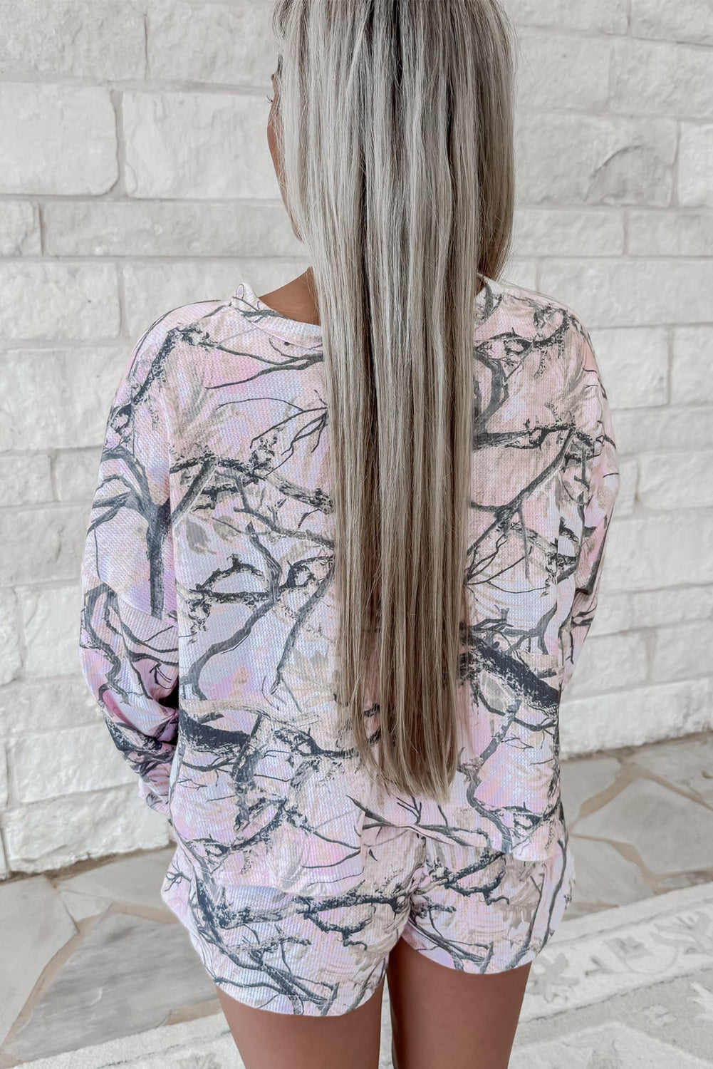 Pink Camo Top and Short Set