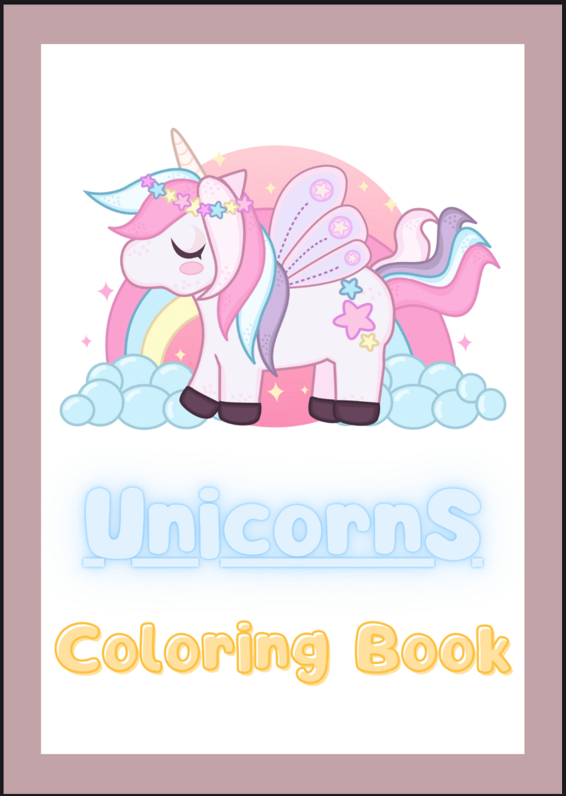 Unicorns Coloring Book-Digital File