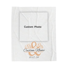 Load image into Gallery viewer, Plush Blanket | Our Story &amp; Custom Name/Date
