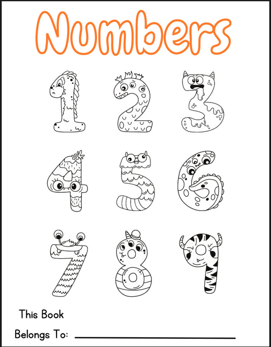Number Coloring Book-Digital File