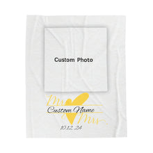 Load image into Gallery viewer, Plush Blanket | Love Is In The Air Custom Name/Date
