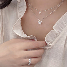 Load image into Gallery viewer, Diamond Butterfly Double-Layer Necklace
