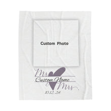 Load image into Gallery viewer, Plush Blanket | Love Is In The Air Custom Name/Date
