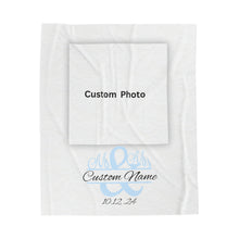 Load image into Gallery viewer, Plush Blanket | Our Story &amp; Custom Name/Date
