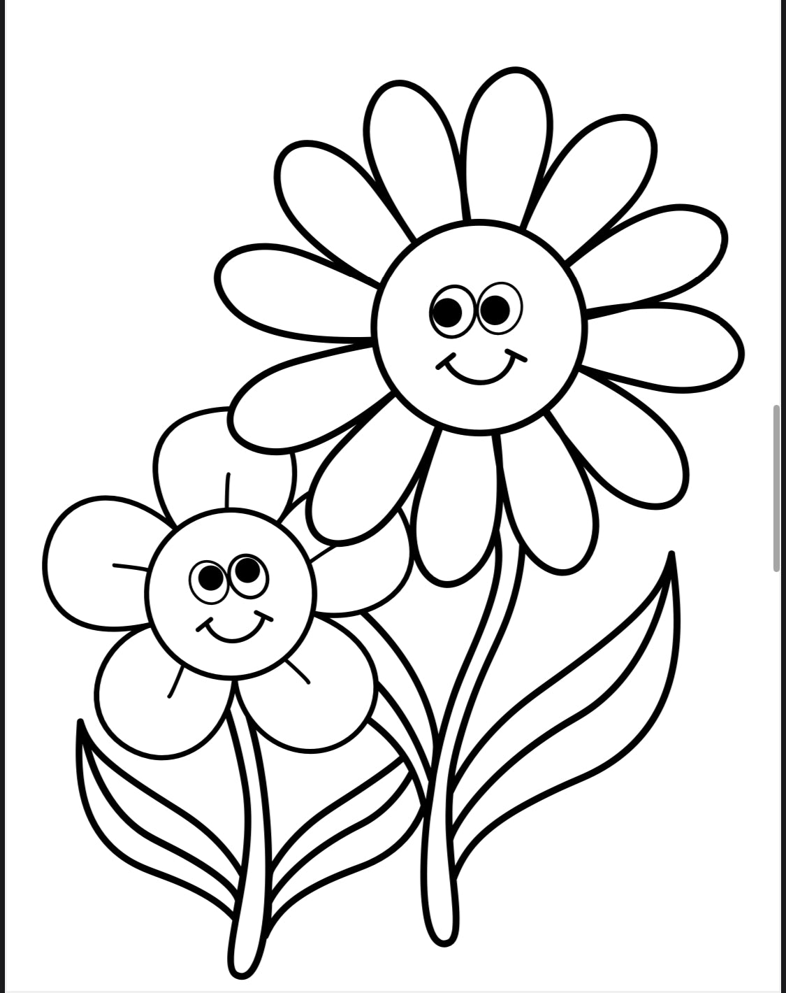 Flower Coloring Book-Digital File