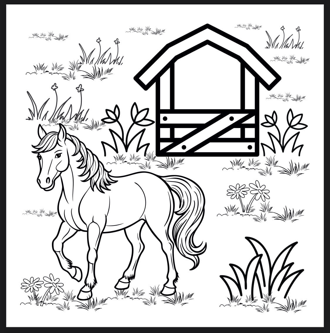 Animal Palette Coloring Book -Digital File