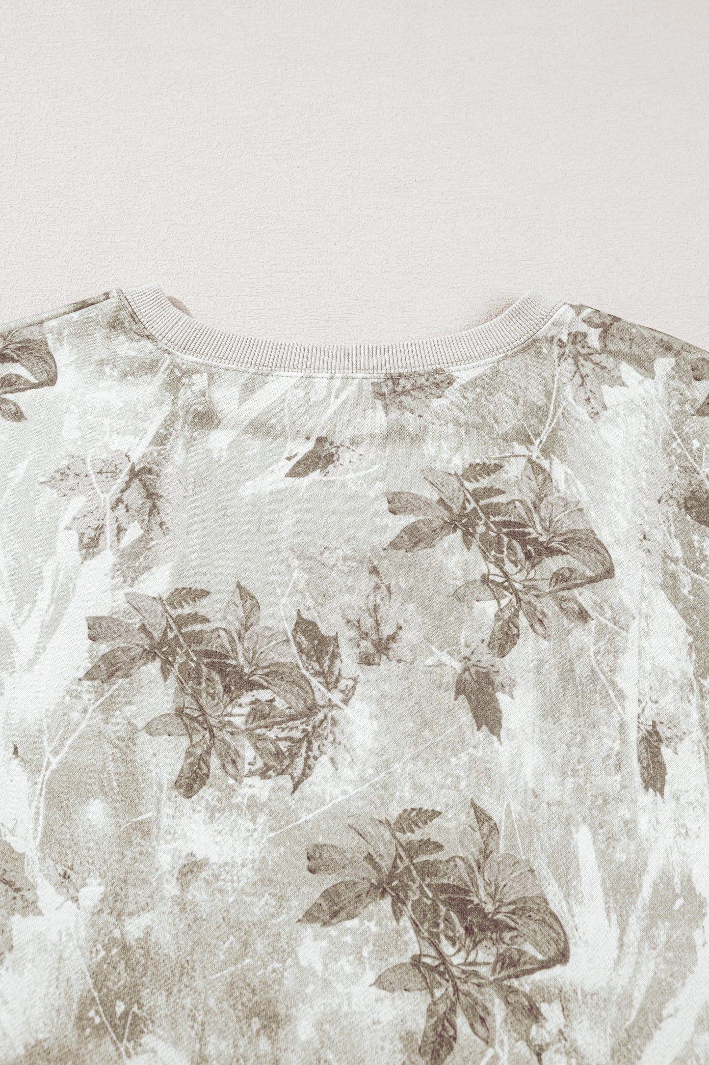 Leafy Camo Print  Baggy Sweatshirt