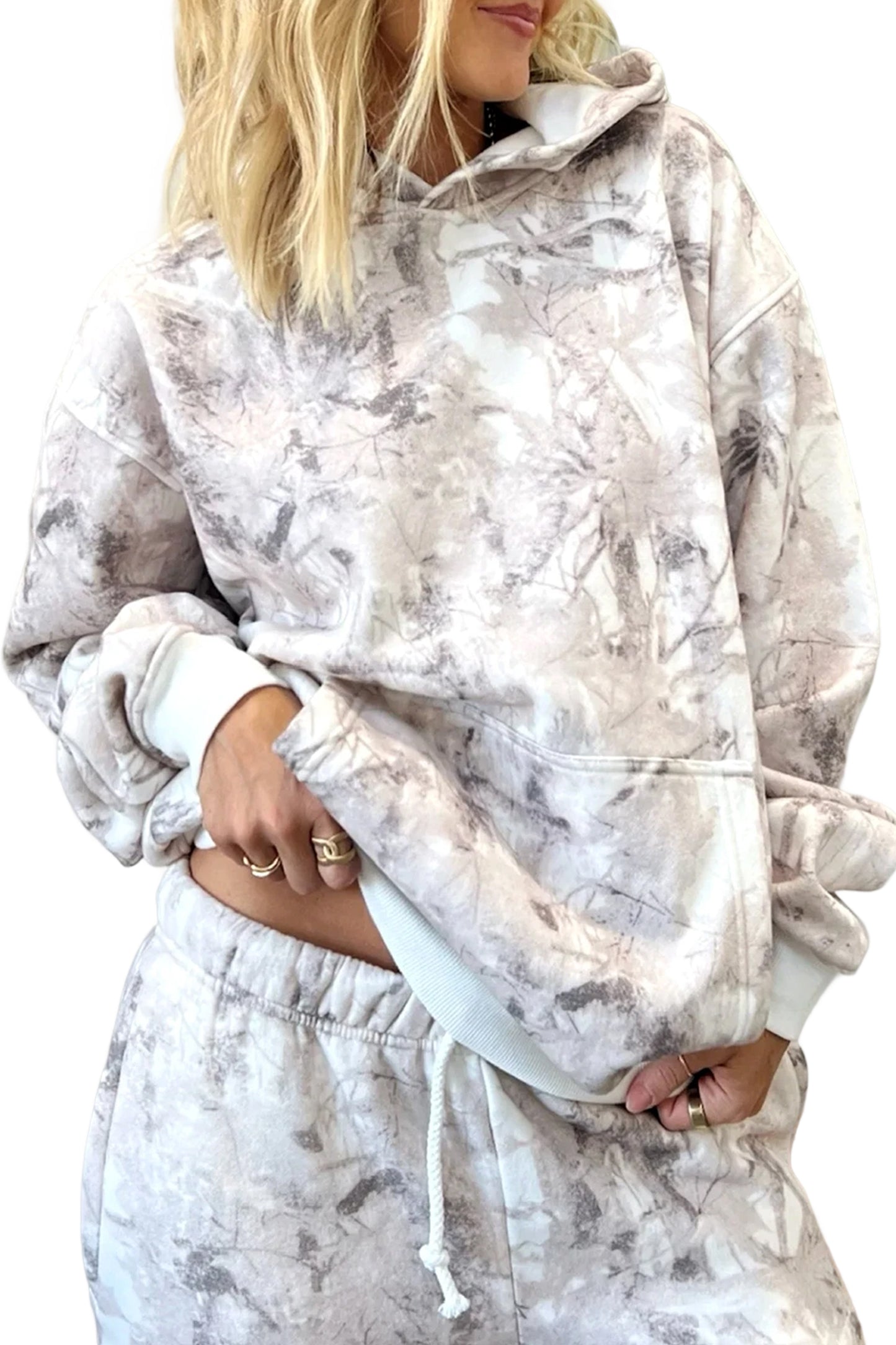 Woodland Camo Classic Hoodie and Sweatpants Set
