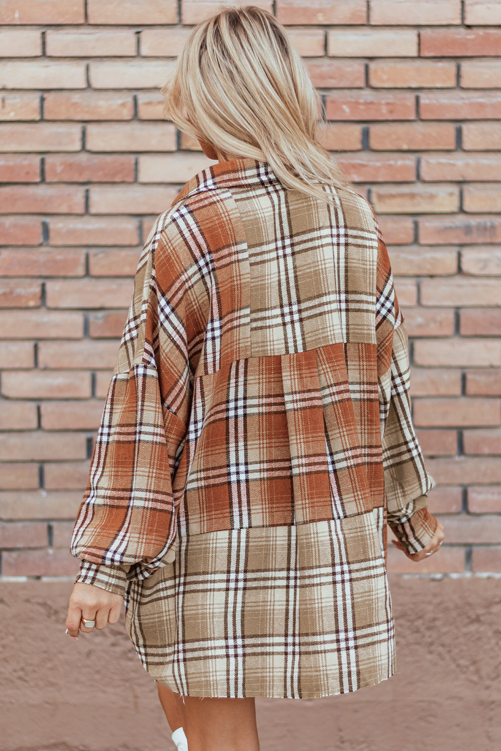 Khaki Plaid Patchwork