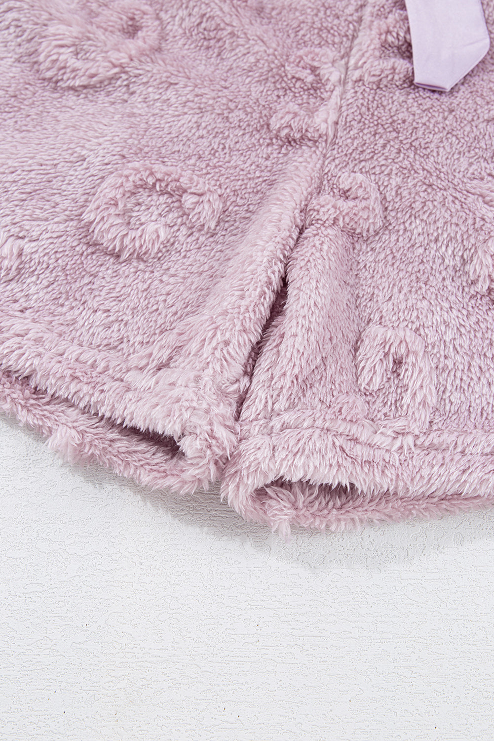 Light Grey Textured Leopard Fleece Loose Two Piece Lounge Set