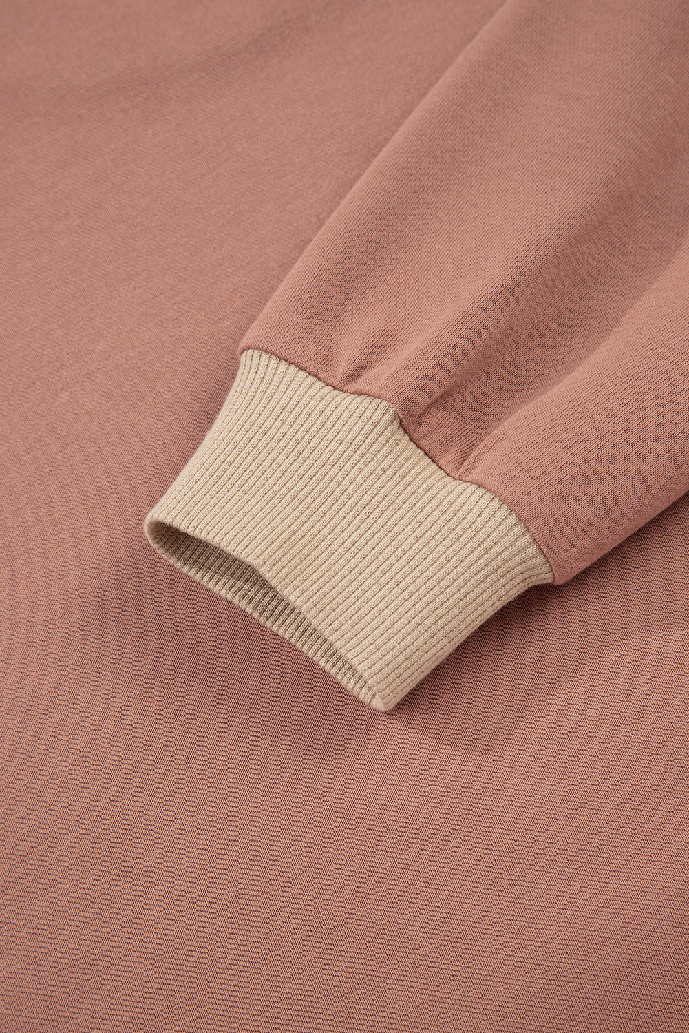 Dust Pink & Khaki Top Drawstring Pant Set