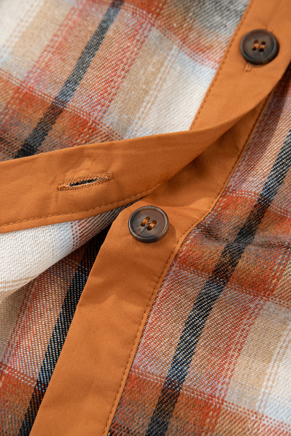 Ruffle Plaid Shirt Dress