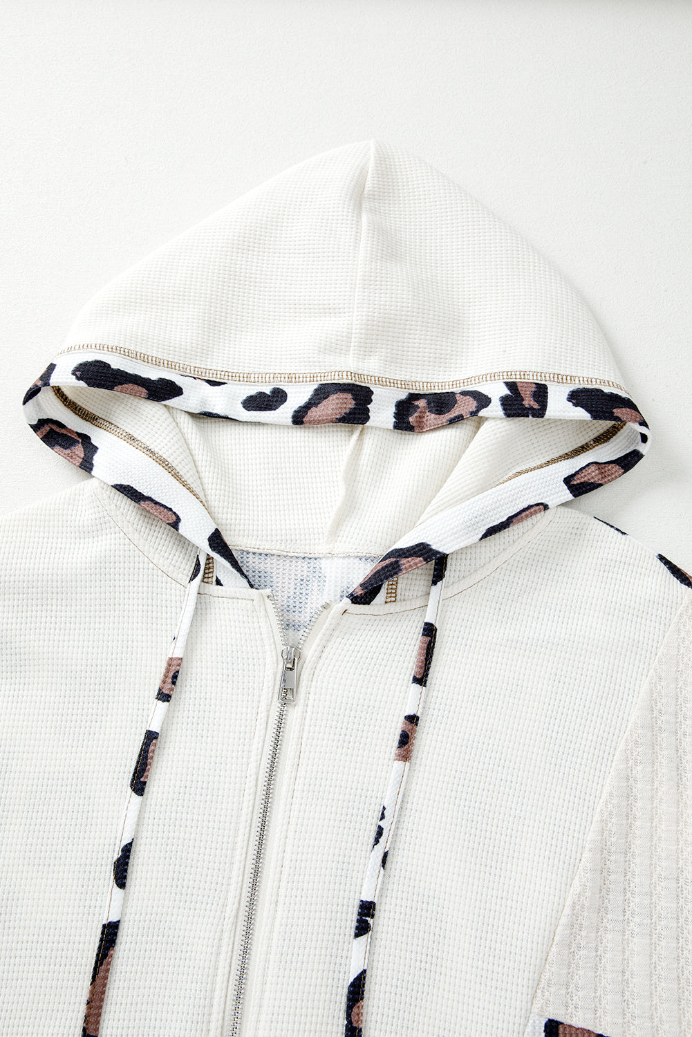 Oversized Leopard Zip Up Hoodie