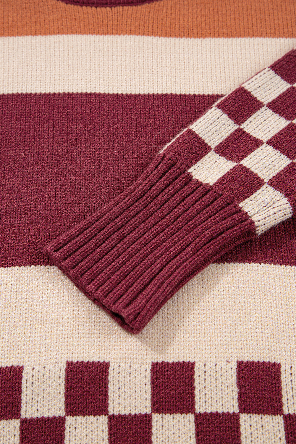 Knitted Checker Sweater