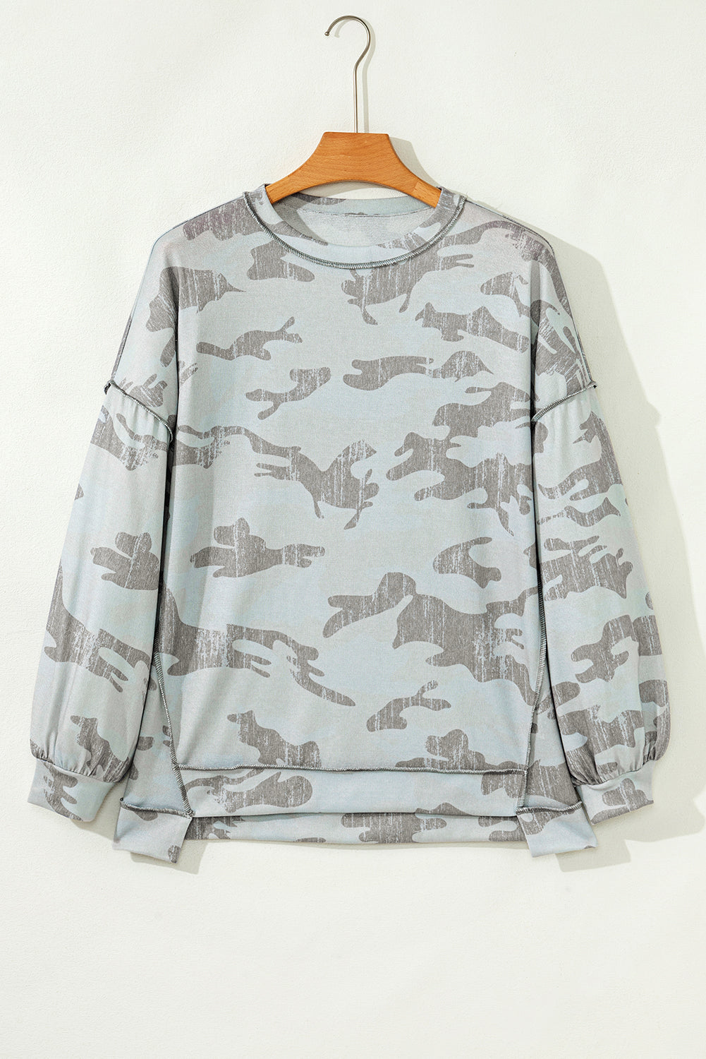 Retro Camouflage Print Sweatshirt