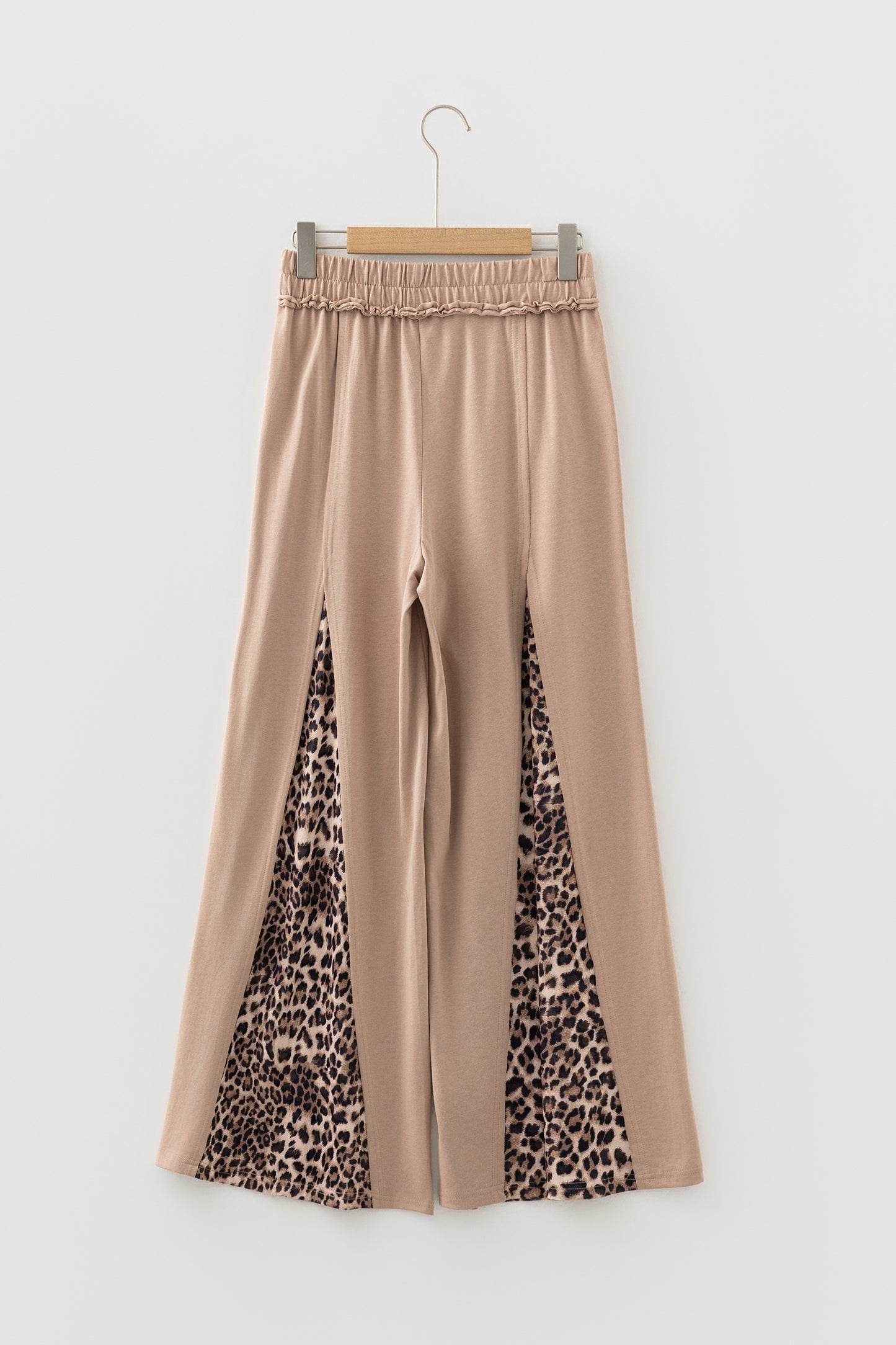 Leopard Patchwork Wide Leg Pants