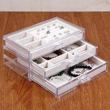 Load image into Gallery viewer, Acrylic Three-layer Drawer Jewelry Storage Display Box
