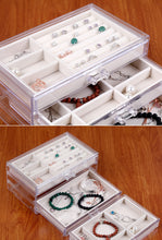 Load image into Gallery viewer, Acrylic Three-layer Drawer Jewelry Storage Display Box
