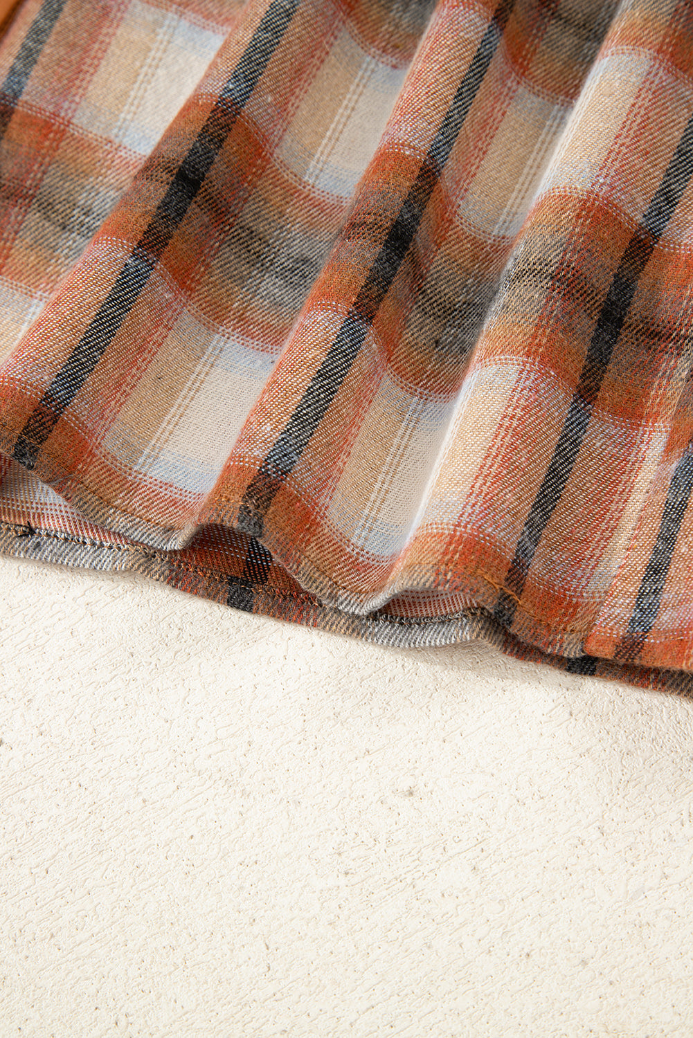 Ruffle Plaid Shirt Dress