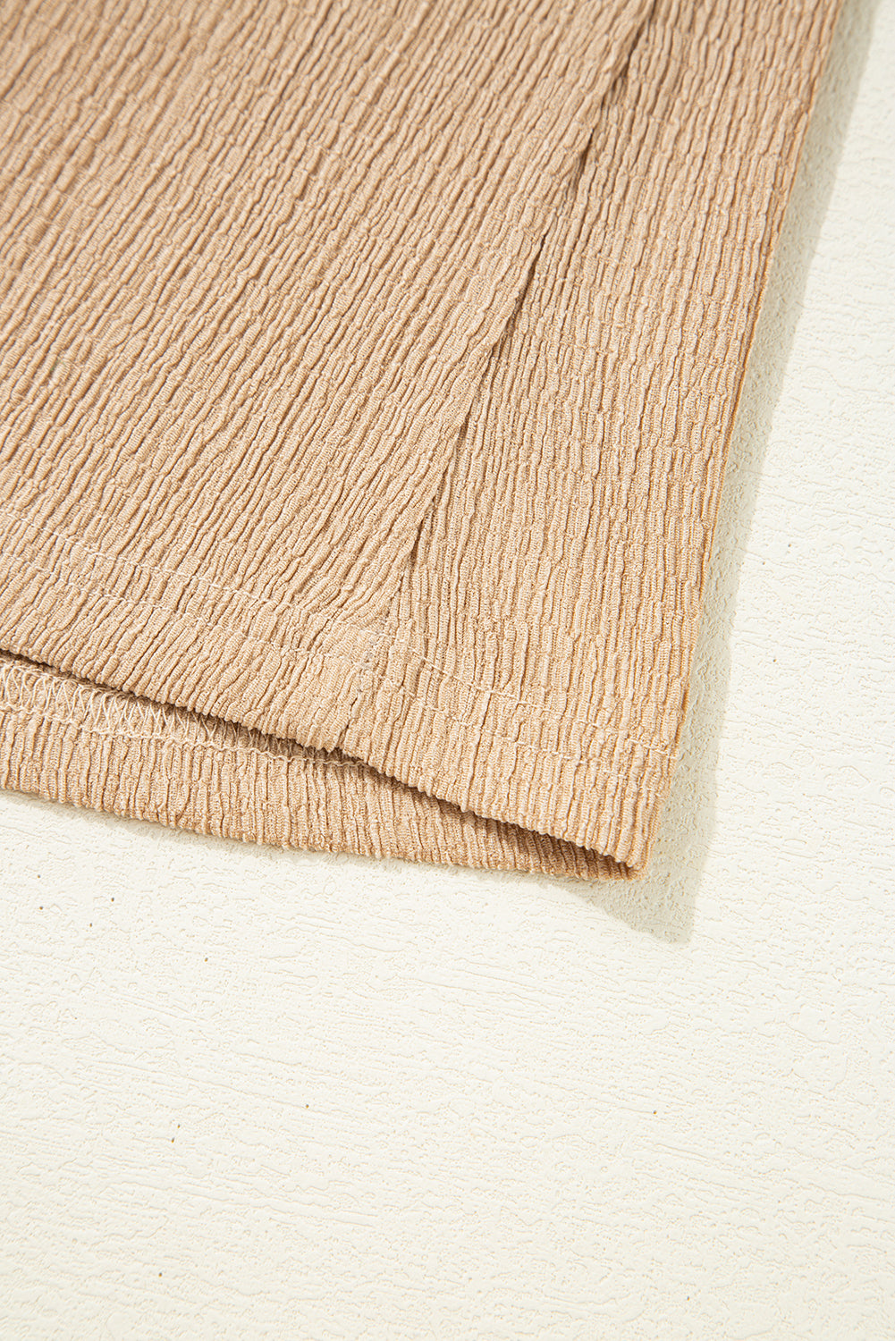 Ruffled Tiered Sleeve Square Neck Textured Top