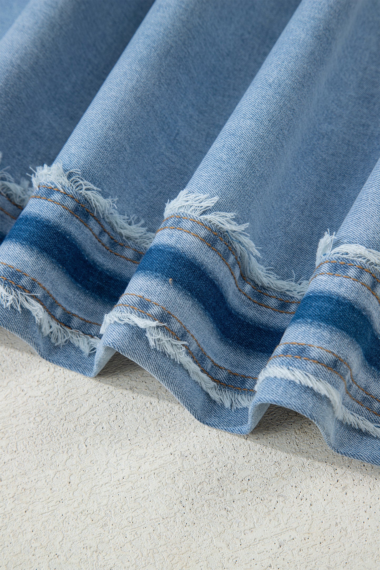 Stripe Frayed Side Panel Jeans