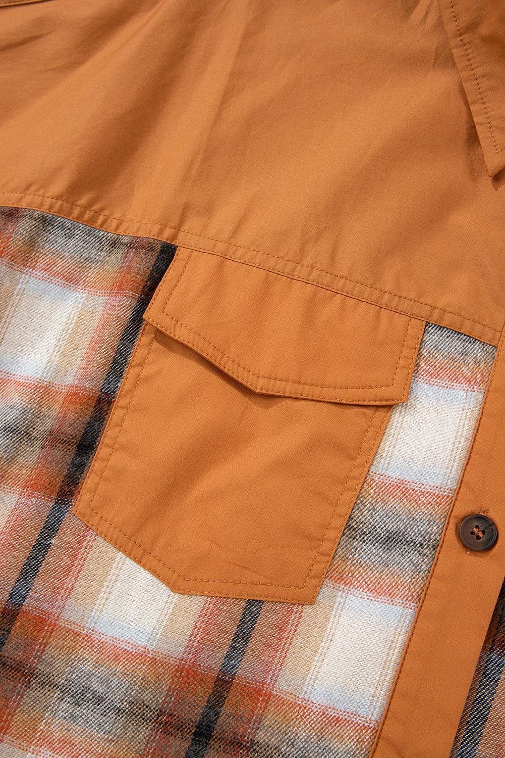 Ruffle Plaid Shirt Dress