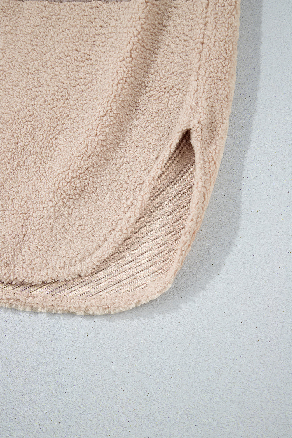 Plaid Patchwork Collared Button-up Sherpa Long Coat